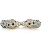 Kenneth Jay Lane 22karat Goldplated Crystal Jaguar Cuff - Lyst