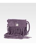 Ralph Lauren Collection Fringe Suede Crossbody - Lyst