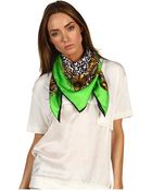 Versace Bright Leopard Print Scarf - Lyst