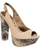 Betsey Johnson Mystifyy Platform Slingback Pumps - Lyst