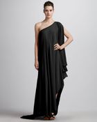 Halston Heritage Oneshoulder Cascade Gown - Lyst