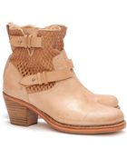 Rag & Bone Mid Moto Perforated Booties Sand - Lyst