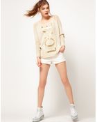 River Island River Island Off White Knicker Short - Lyst