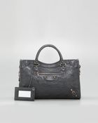 Balenciaga Giant 12 Rose Golden City Bag Anthracite - Lyst