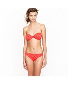 J.Crew Polkadot Twistfront Bandeau Top - Lyst
