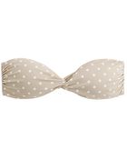 J.Crew Polkadot Twistfront Bandeau Top - Lyst