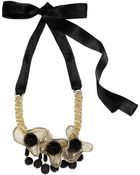Marni Beaded Brass Floral Necklace - Lyst
