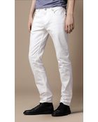 Burberry Shoreditch White Skinny Fit Jeans - Lyst
