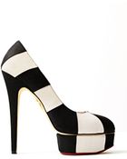 Charlotte Olympia Striped Canvas Platform Pump - Lyst