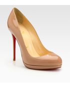 Christian Louboutin Patent Leather Platform Pumps - Lyst