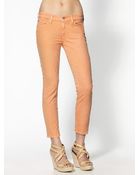 7 For All Mankind Crop Skinny Jeans - Lyst