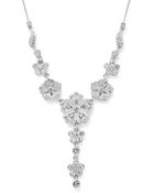 Eci Crystal Plumeria Y Necklace - Lyst