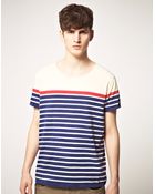 Scotch & Soda Breton Striped Crew Neck Tshirt - Lyst