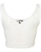 Topshop Lace Crop Top - Lyst