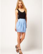 ASOS Collection Asos Linen Mini Bell Skirt - Lyst