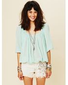 Free People Fp One City Peasant Blouse - Lyst