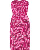 Hervé Léger Patterned Bandage Dress - Lyst