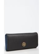 Tory Burch Robinson Saffiano Leather Envelope Wallet - Lyst