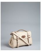 Mulberry Beige Silky Snake Print Leather Alexa Satchel - Lyst
