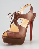 Christian Louboutin Serena Lace-up Sandal - Lyst