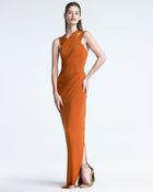 Donna Karan New York Ruched Jersey Gown - Lyst