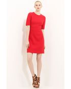 Michael Kors Bouclé Crepe Shift Dress - Lyst