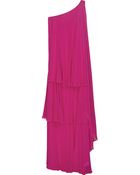 Notte By Marchesa Asymmetric Silkchiffon Tiered Gown - Lyst
