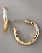 John Hardy Pave Diamond Hoop Earrings - Lyst