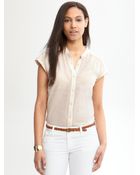 Banana Republic Heritage Stitched Voile Shirt - Lyst