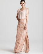Aidan Mattox Gown Beaded Slit - Lyst