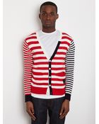 General Idea General Idea Mens Striped Cardigan - Lyst