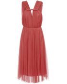 Lanvin Gathered Silk Tulle Dress - Lyst
