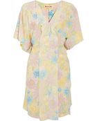 Marni Floral Print Silk Dress - Lyst