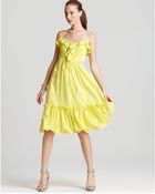 Milly Dress Adrienna Ruffle Hem - Lyst