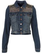 Moto Moto Premium Stud Denim Jacket - Lyst