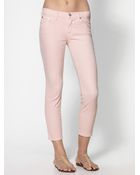 7 For All Mankind Crop Skinny Jeans - Lyst