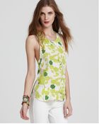 Diane von Furstenberg Printed Top Cheryl - Lyst