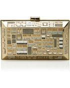 Elie Saab Sml Crystal Gold Clutch - Lyst