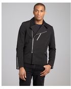 Balenciaga Black Cotton Linen Motorcycle Jacket - Lyst