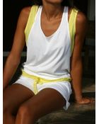 Lounge Lover Petite Pause Tank Top in Whitecitrus - Lyst