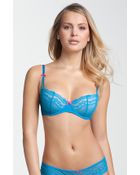 Betsey Johnson Eyelet Lace Demi Bra - Lyst