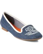 Tommy Hilfiger Polly Smoking Moc Flats - Lyst