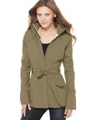 The North Face Belted Hooded Waterproof Raincoat - Lyst