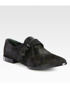 Alexander Wang Calf Hair Buckle Flats - Lyst