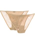 Bodas Sheer Tactel Set Of Two Tanga Briefs - Lyst