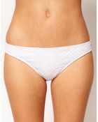 Asos Broderie Anglaise Ruffle Back Bikini Bottoms - Lyst
