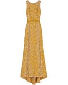 Elie Saab Lace Panel Sequin Gown - Lyst