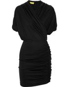 Catherine Malandrino Draped Silk Jersey Dress - Lyst