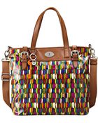 Fossil Vintage Keyper Coated Canvas Tote - Lyst