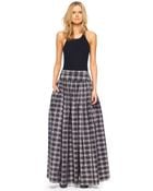 Michael Kors Taos Plaid Taffeta Maxi Skirt - Lyst